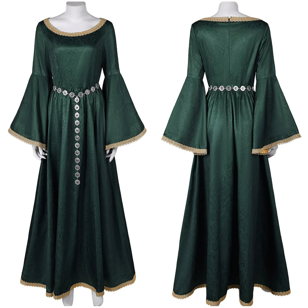 Alicent Cosplay Dress Medieval Fantasy Gown Halloween Style H - Tophatter Daily Deals