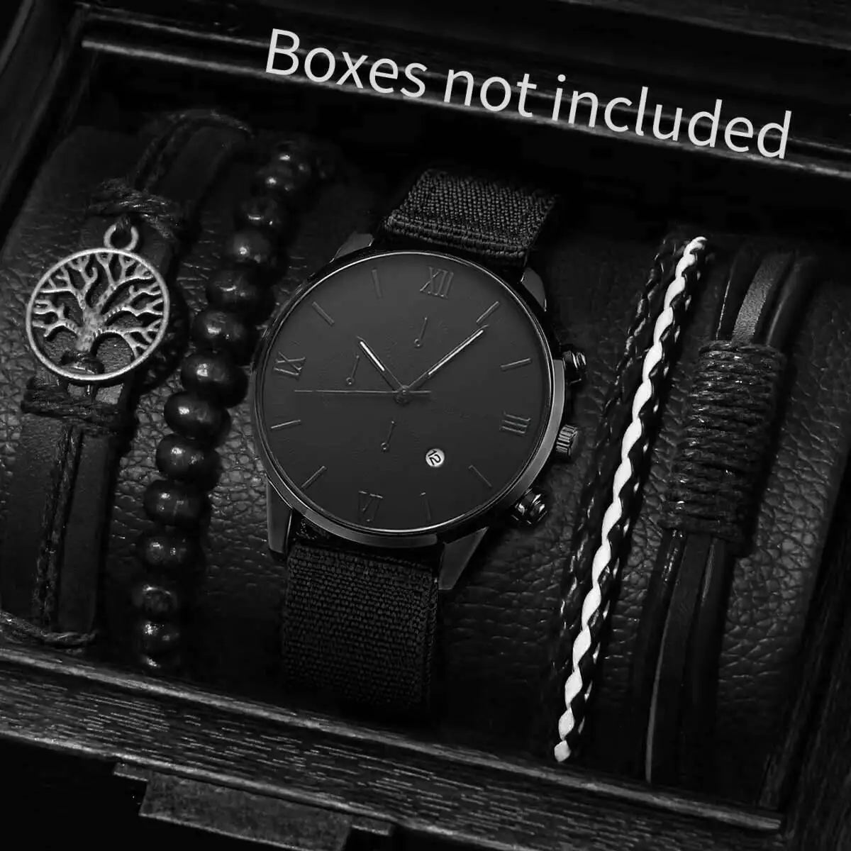 Quartz Watch And Bracelet Set Nylon Band Casual Gift - Tophatter Daily Deals