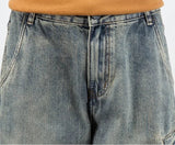 Oversized Men's Denim Jeans - Loose Straight Cut, Washed - Tophatter Daily Deals
