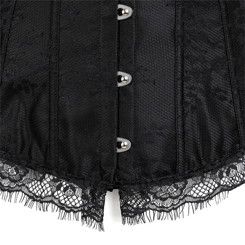 Supportive Women's Corset Top - Off Shoulder, Lace Satin - Tophatter Daily Deals