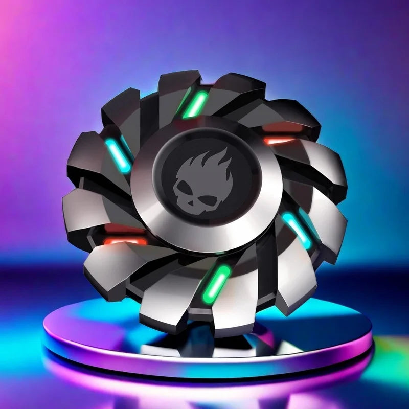 Fidget Spinner Metal Luminous EDC Rainbow Stress Toy - Tophatter Daily Deals