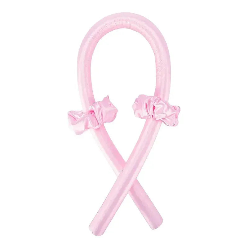 Heatless Curling Rod Headband No Heat Silk Curls Ribbon Hair Rollers Sleeping Soft Headband Lazy Hair Curlers Hair Styling Tools Pink no Clip CHINA - Tophatter Daily Deals