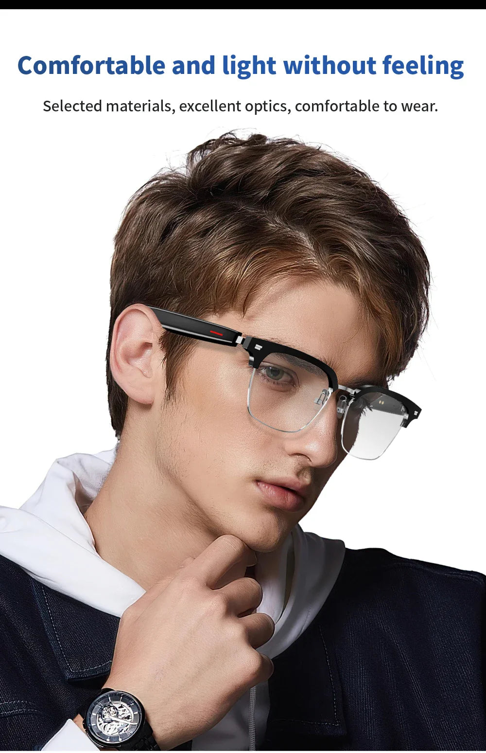 Smart Glasses Blue Light Polarized Audio Sunglasses - Tophatter Daily Deals