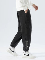 Stretchy Relaxed Men's Denim Joggers - Baggy Tapered, Denim - Tophatter Daily Deals