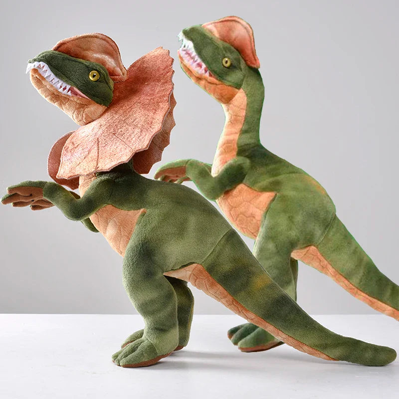 Dilophosaurus Plush Toy Double Crest Soft Dino Collectible 1 Set (2 pieces) 50cm - Tophatter Daily Deals