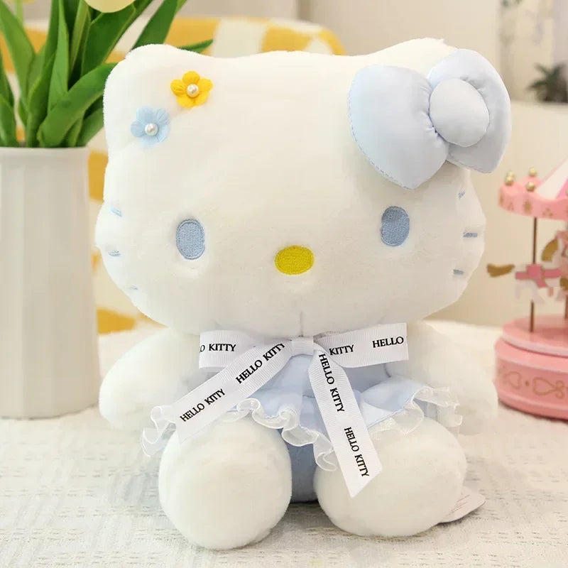 Sanrio Hello Kitty Kuromi Melody Cinnamoroll Stuffed Toys Kawaii Hello Kitty Blue Bow (30cm) Anime - Tophatter Daily Deals