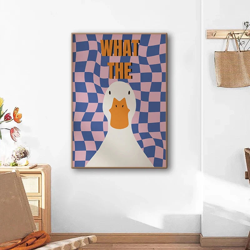 What The Duck Canvas Print Poster Waterproof Dorm Bedroom - Tophatter Daily Deals