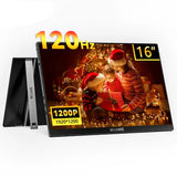 16 Inch 120Hz Portable Monitor 1920x1200 HDR Holiday Gift - Tophatter Daily Deals
