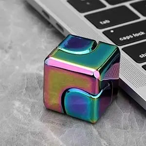 Fidget Spinner Cube Metal Desk Toy Stress Relief Gadget - Tophatter Daily Deals