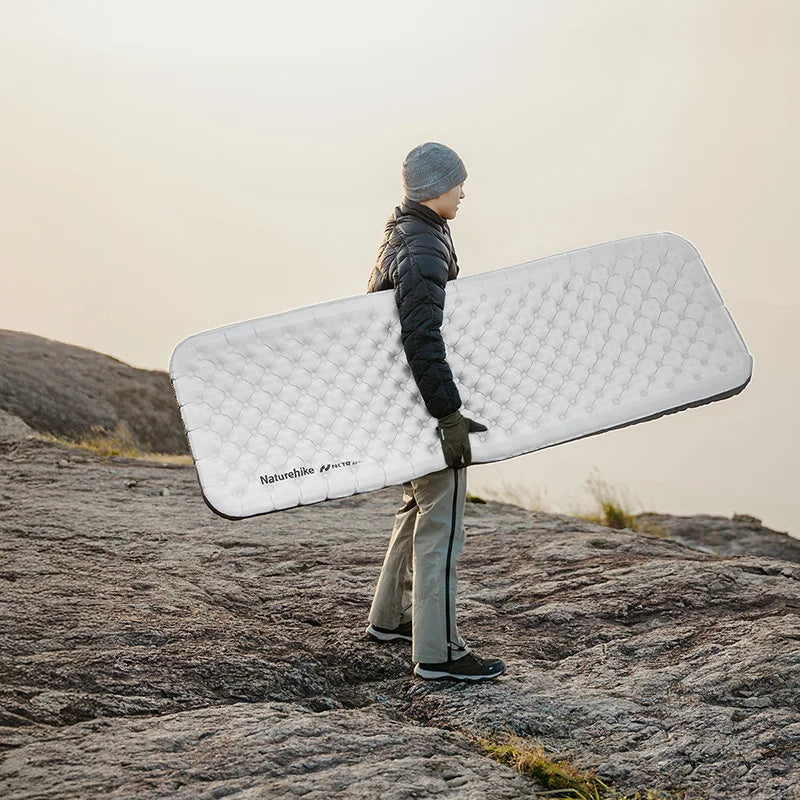 Inflatable Pad 6.5 R-Value Thermal Air Mattress White Camping & Hiking - Tophatter Daily Deals