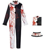 Clown Costume Bloody Jumpsuit Halloween 2025 Scary Party - Tophatter Daily Deals