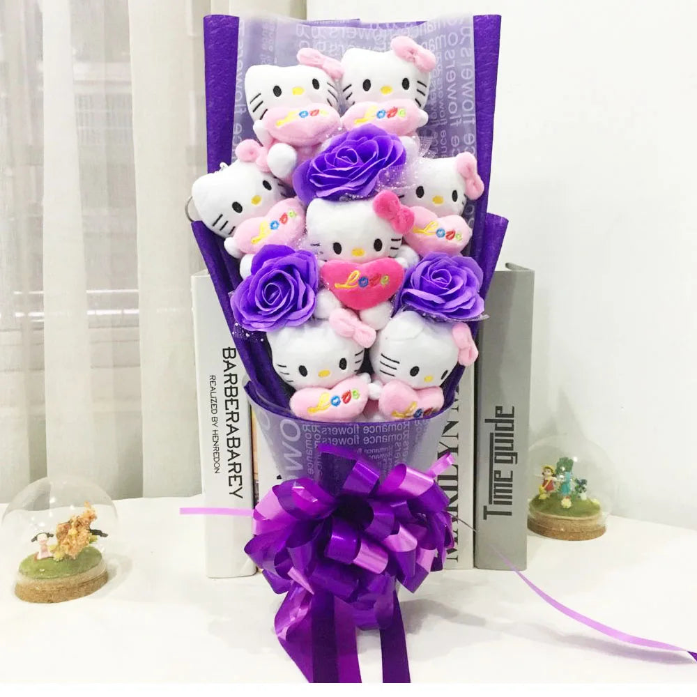 Sanrio Hello Kitty Plush Toy Bouquet Flowers - Tophatter Daily Deals