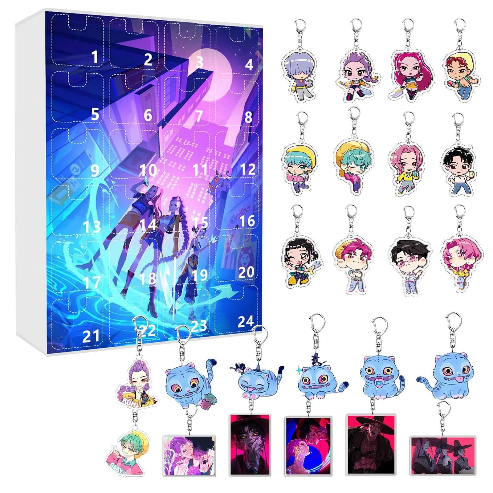 Kpop Advent Calendar 24 Day Demon Hunters Keychain Gift 12 - Tophatter Daily Deals