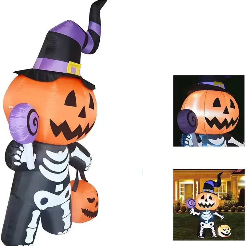 Halloween Inflatable 6ft Pumpkin Skull Yard Decor 2025 Deep Sapphire - Tophatter Daily Deals