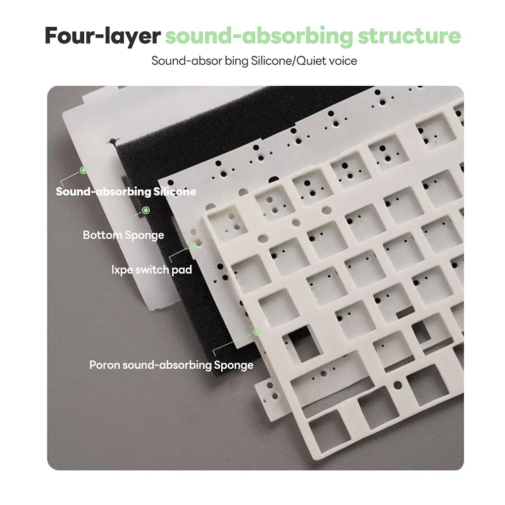 Mechanical Keyboard R75 Gasket 80Key RGB Hot Swap Spanish - Tophatter Daily Deals