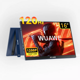 16 Inch 120Hz Portable Monitor 1920x1200 HDR Holiday Gift WAB160-12-7S Blue - Tophatter Daily Deals