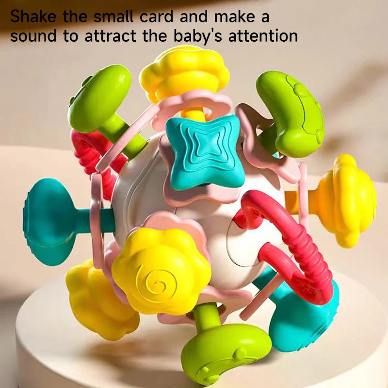 Baby Teether Rattle Hand Grip Sensory Ball Toy Newborn - Tophatter Daily Deals