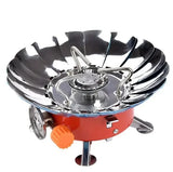 Windproof Mini Folding Camping Gas Stove Red Camp Cooking - Tophatter Daily Deals
