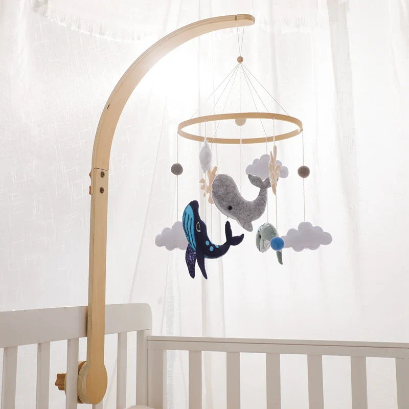 Baby Crib Mobile Wooden Musical Newborn Sensory Toys - Tophatter Daily Deals