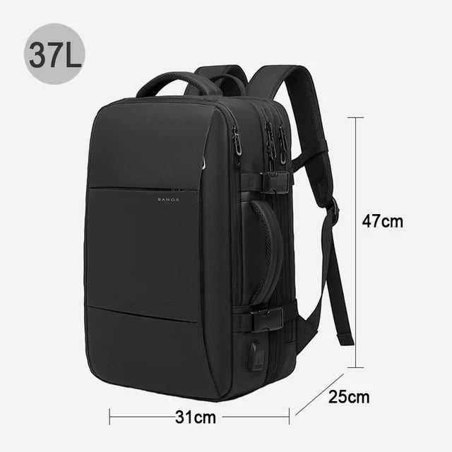 Expandable Travel Backpack Black Backpacks - Tophatter Daily Deals