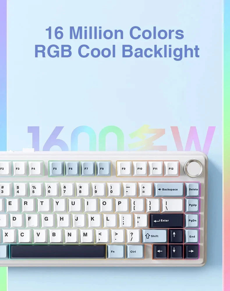 AULA F75 Compact 75 Percent Mechanical Gaming Keyboard RGB - Tophatter Daily Deals