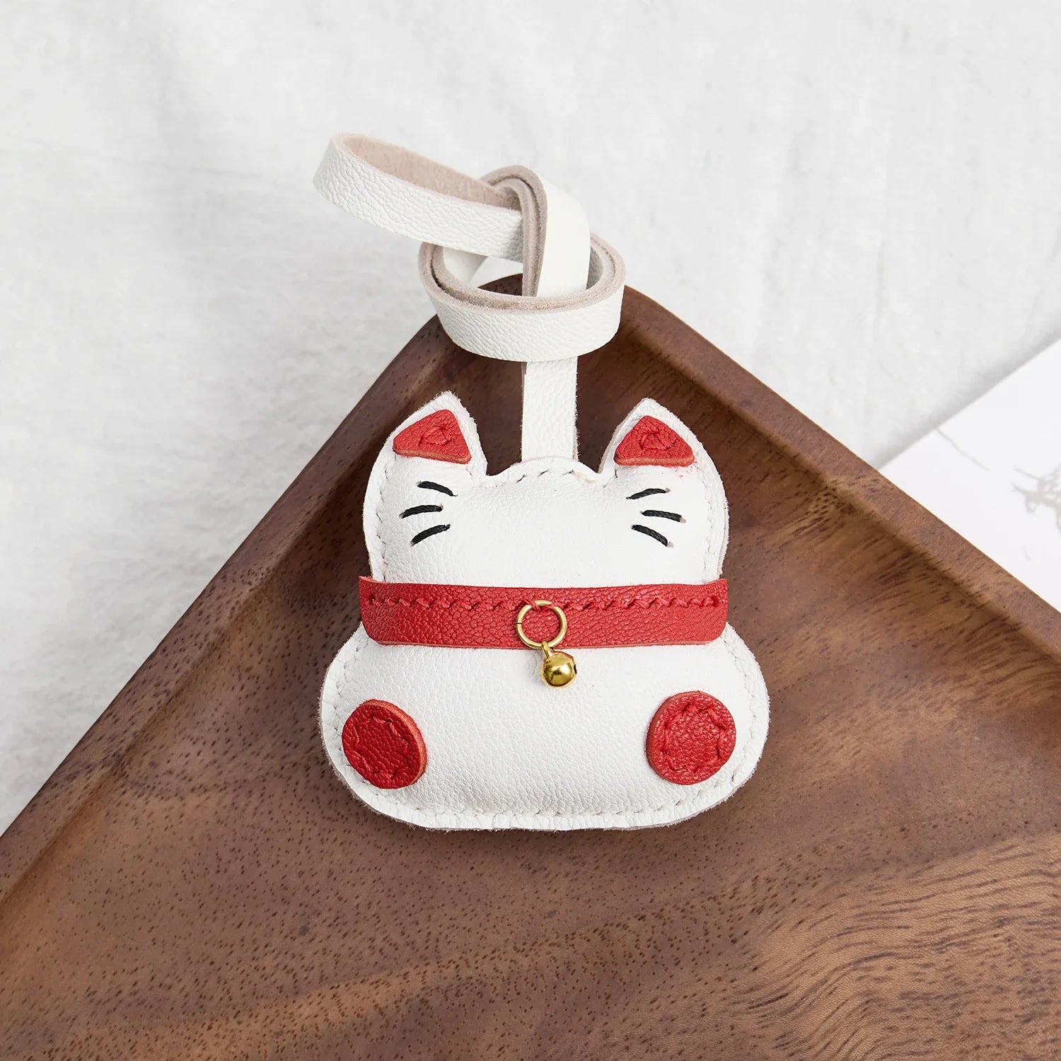 Leather Bag Charm No Face Keychain Black Cozy Cute Gift 11 - Tophatter Daily Deals