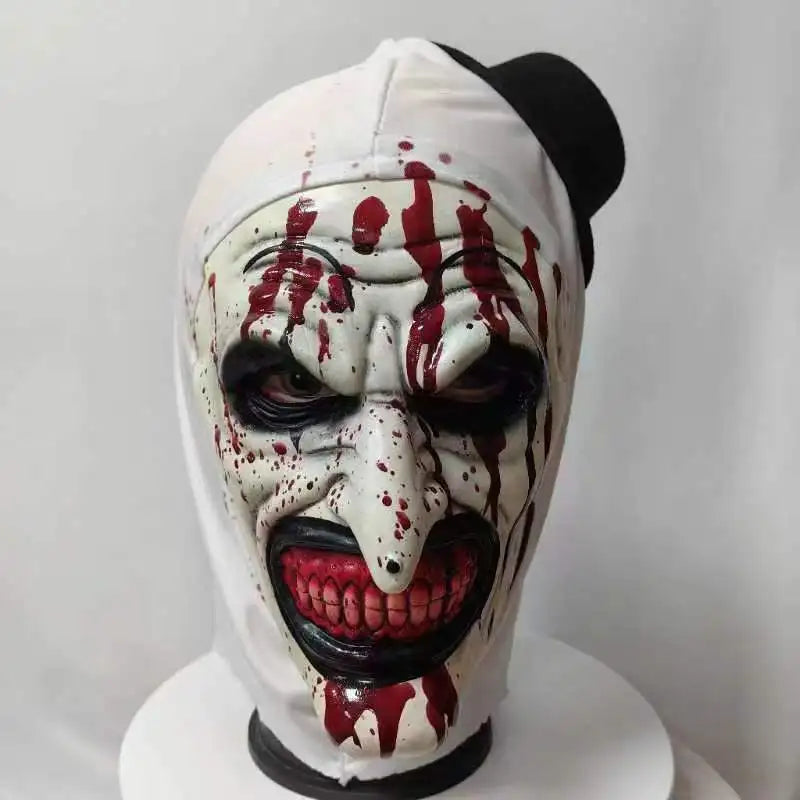 Horror Clown Mask Latex Cosplay Terrifier Halloween 2025 Terrifier Bloody - Tophatter Daily Deals