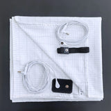 Earthing Bed Sheet Conductive Silver Antistatic Sheet 90x280 cm White - Tophatter Daily Deals