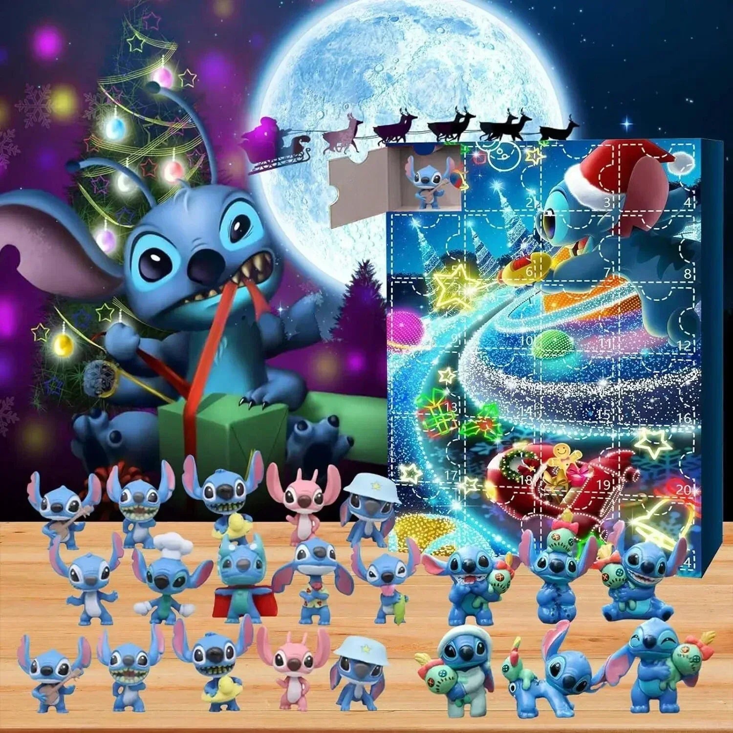 Advent Calendar Stitch Mini Figures 24 Days Christmas A - Tophatter Daily Deals