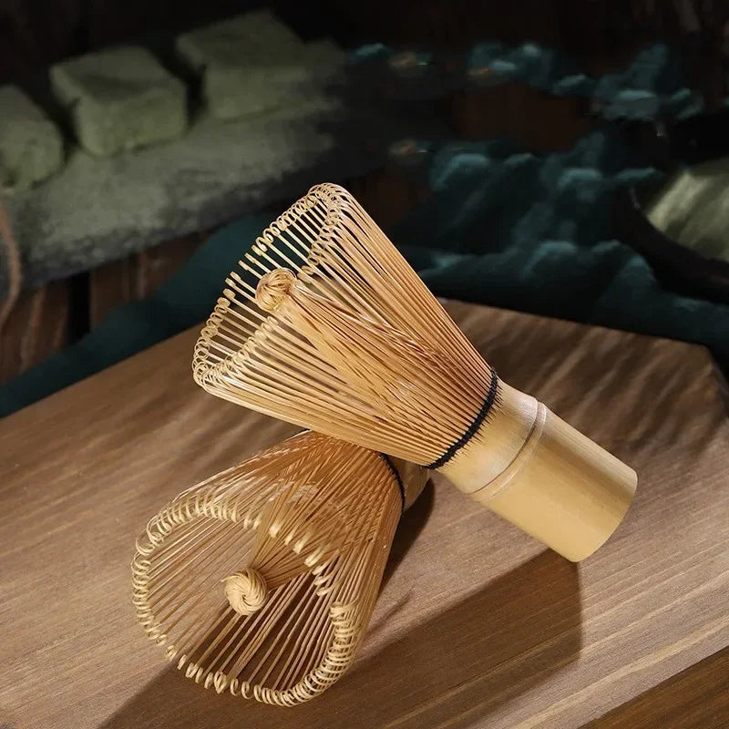 Matcha Whisk Bamboo Tea Set With Stand Spoon Handmade - Tophatter Daily Deals