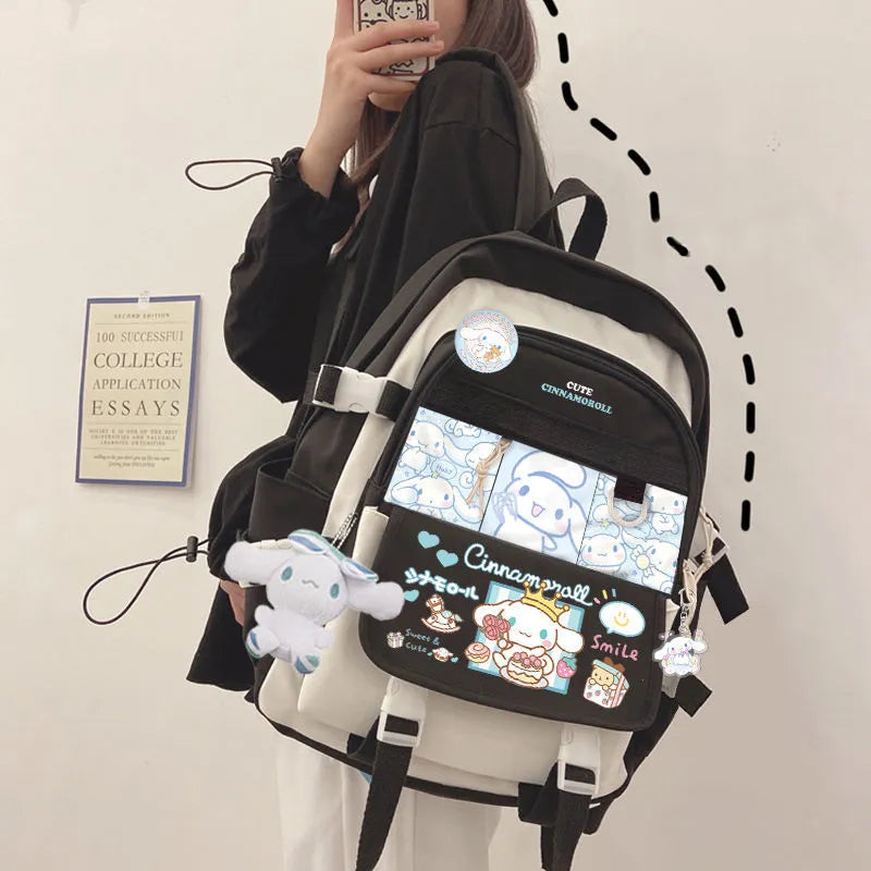 Sanrio Plush Toy Cinnamoroll Backpack Rucksack Schoolbag Kawaii Student School Bag Large Travel Animals - Tophatter Daily Deals