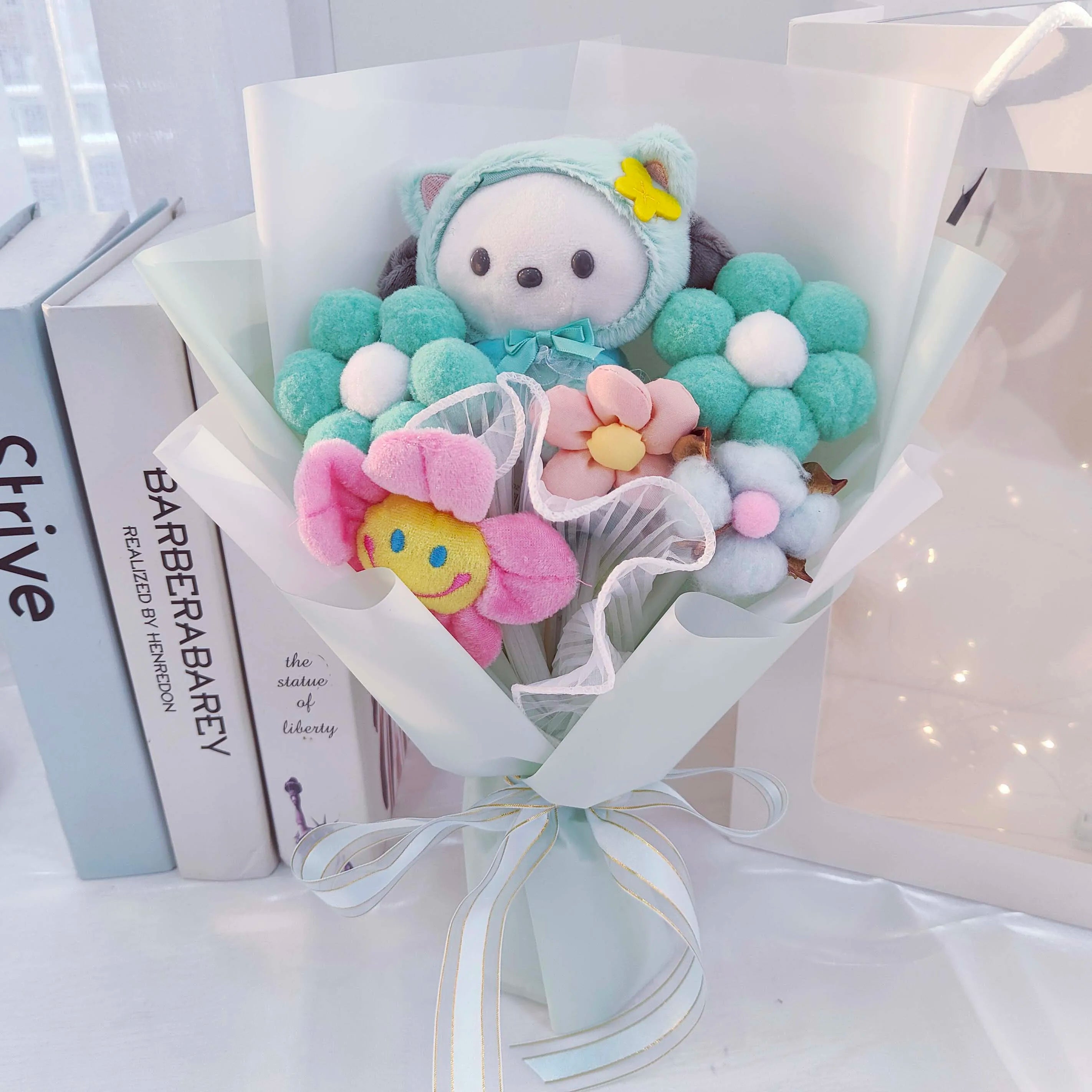 Sanrio Pochacco Plush Flower Bouquet Flowers - Tophatter Daily Deals