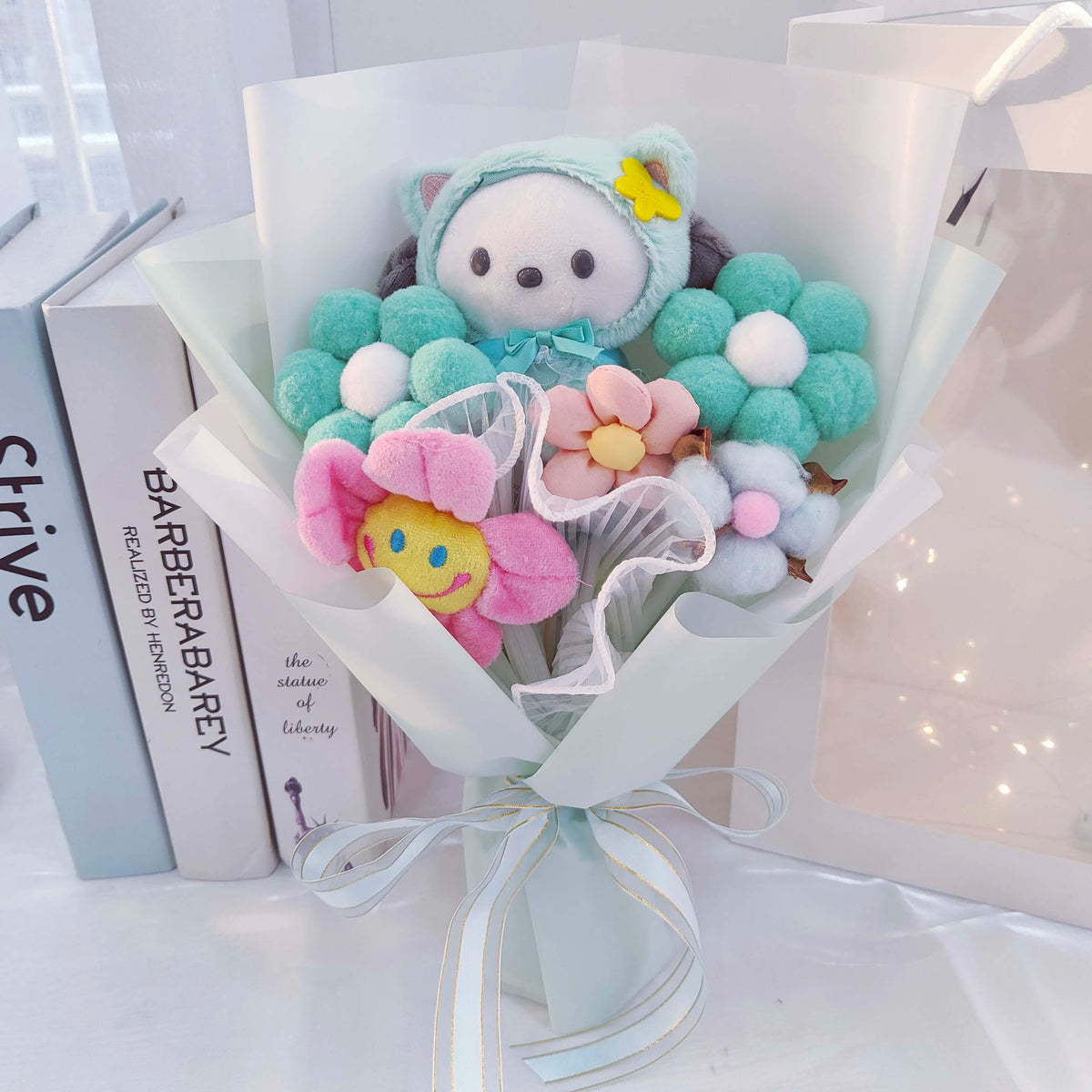 Sanrio Pochacco Plush Flower Bouquet Flowers - Tophatter Daily Deals