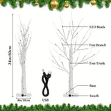 LED Easter Birch Tree Lamp USB Battery Powered Decor - Tophatter Daily Deals