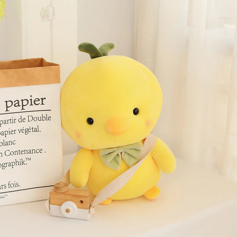 Yellow Chick Chicken Plush Green Bowtie 50cm Animals - Tophatter Daily Deals