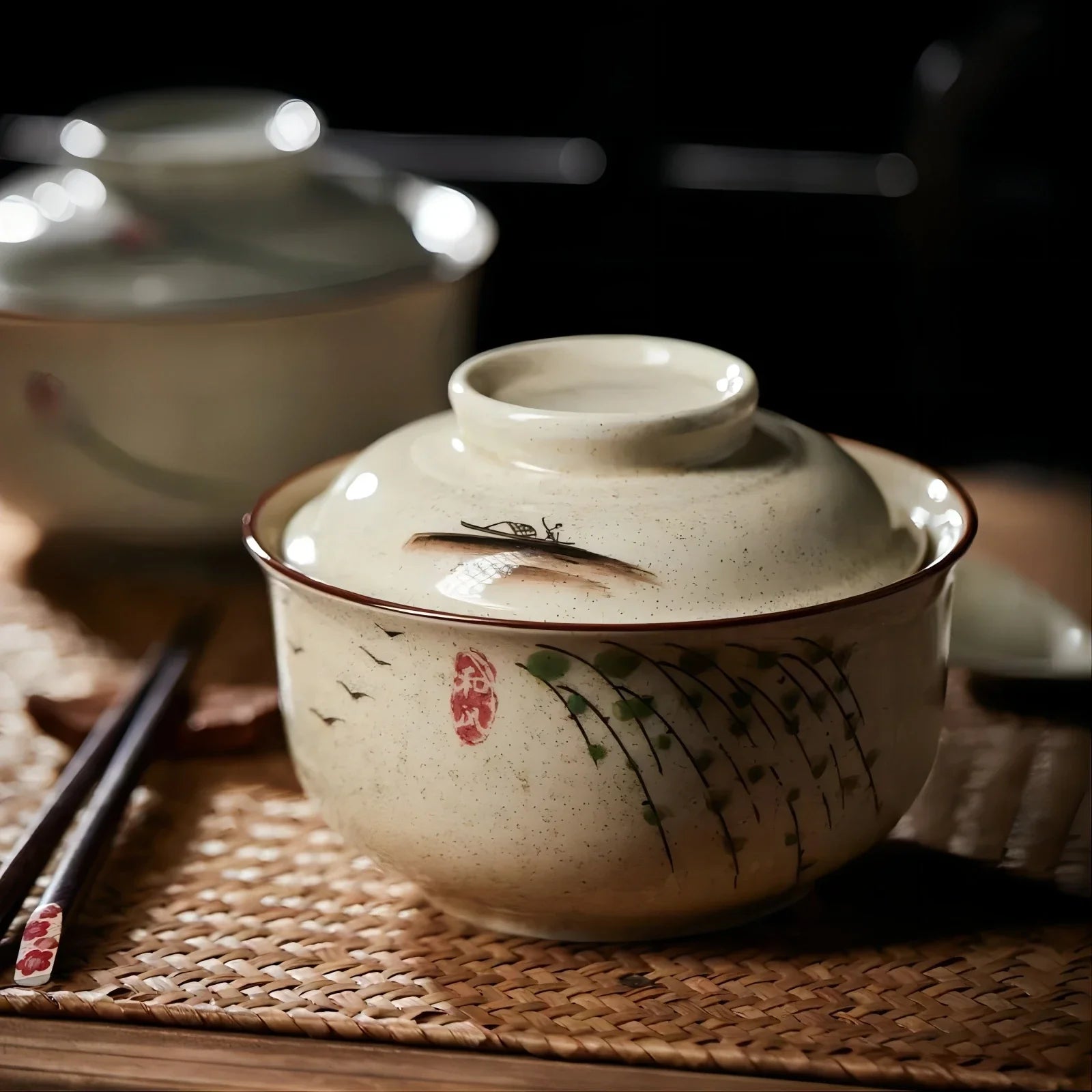 Instant Ramen Bowl With Lid Porcelain Large Capacity - Tophatter Daily Deals