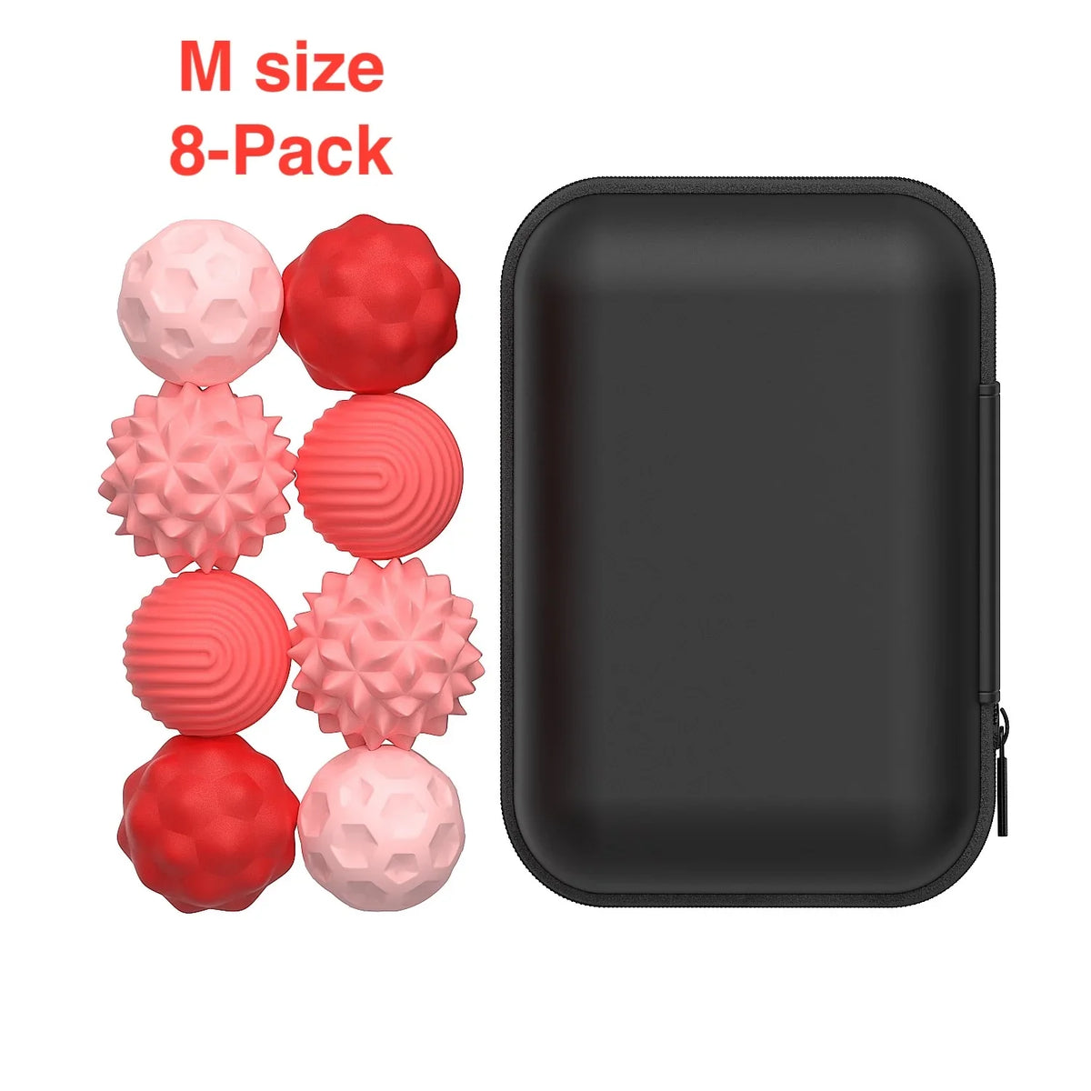 Magnetic Ball Fidget Toy Silicone Sensory Stress Relief M 8-pack Pink - Tophatter Daily Deals