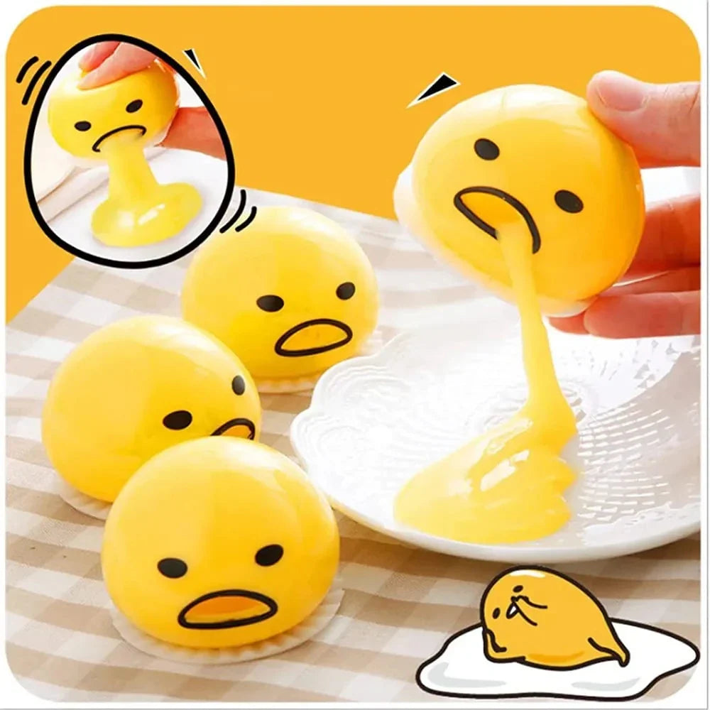 Stress Relief Egg Yolk Squeeze Toy Vomit Gag Funny Gift - Tophatter Daily Deals