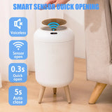 Motion Sensor Trash Can Small Plastic Smart Bin Hands Free - Tophatter Daily Deals