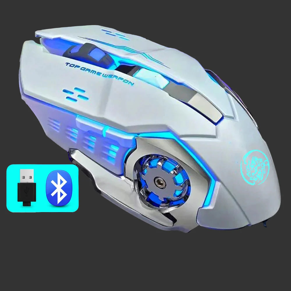 Wireless Gaming Mouse Rechargeable Silent RGB Backlight - Tophatter Daily Deals