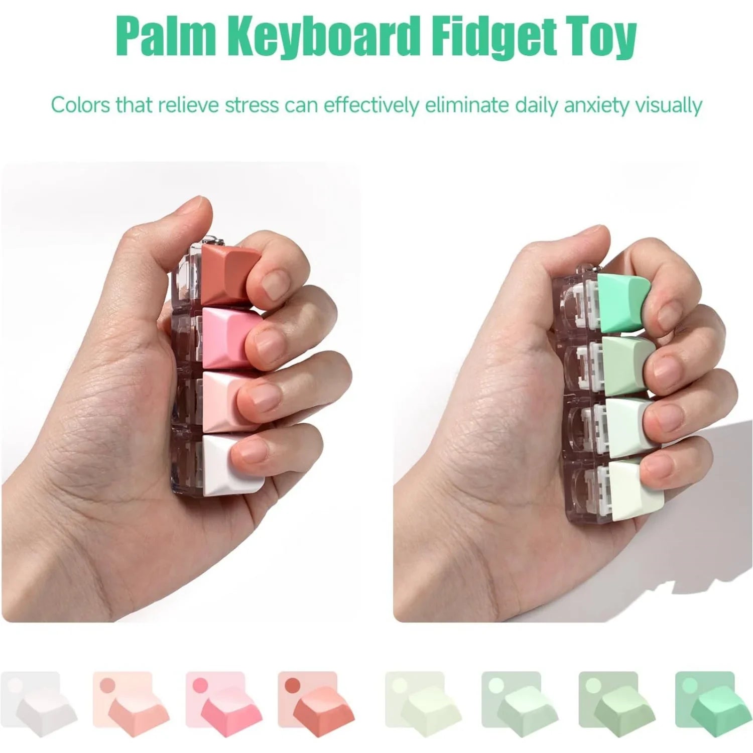 Keyboard Fidget Toy LED Keychain 4 In 1 Stress Relief - Tophatter Daily Deals