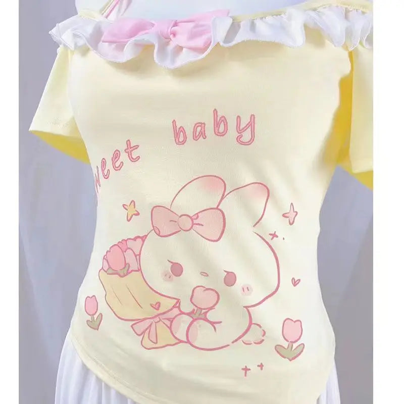 Kawaii Japanese T-shirt Cute Harajuku Top Anime - Tophatter Daily Deals
