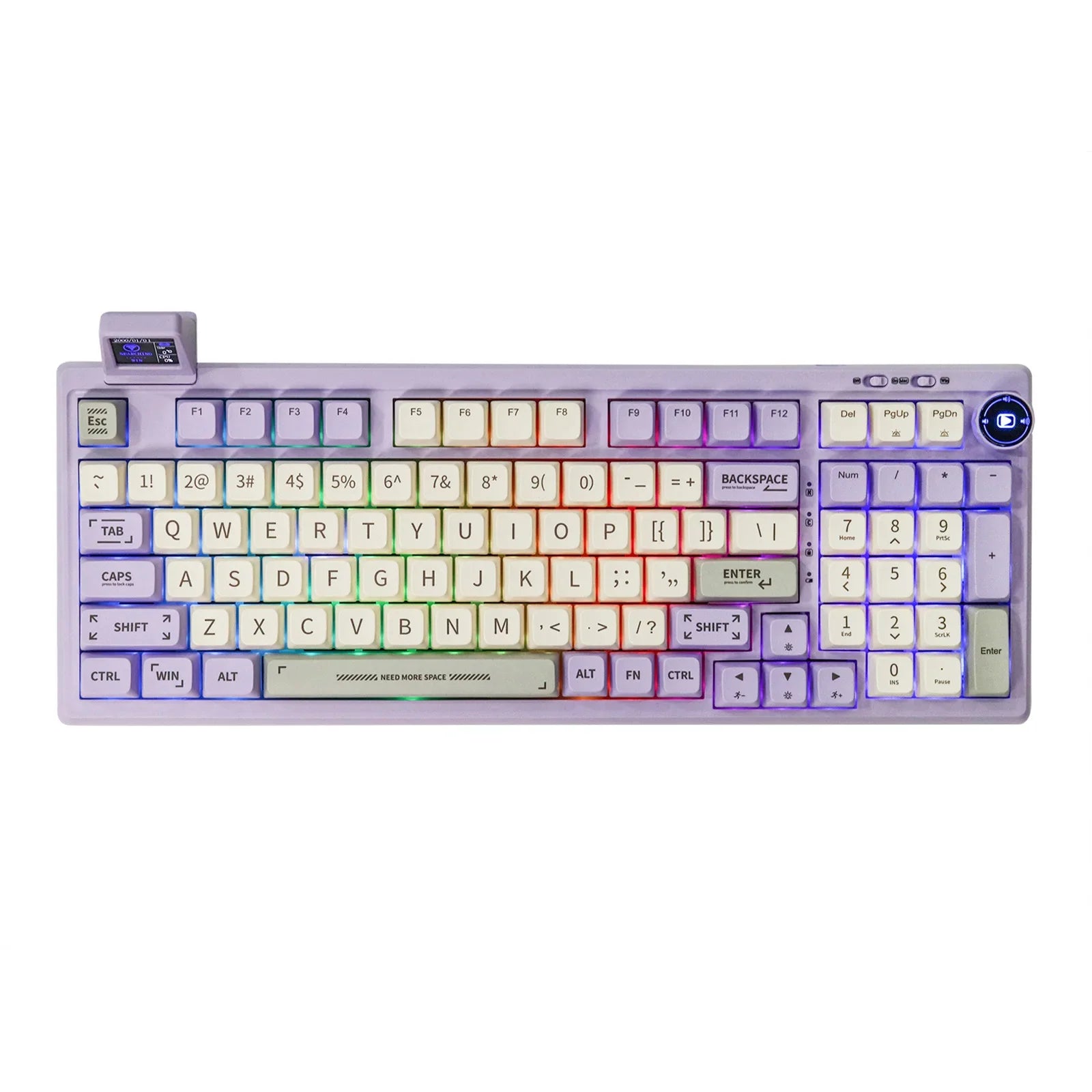 Mechanical Keyboard 97Key 95 Percent Gasket Mini Display - Tophatter Daily Deals