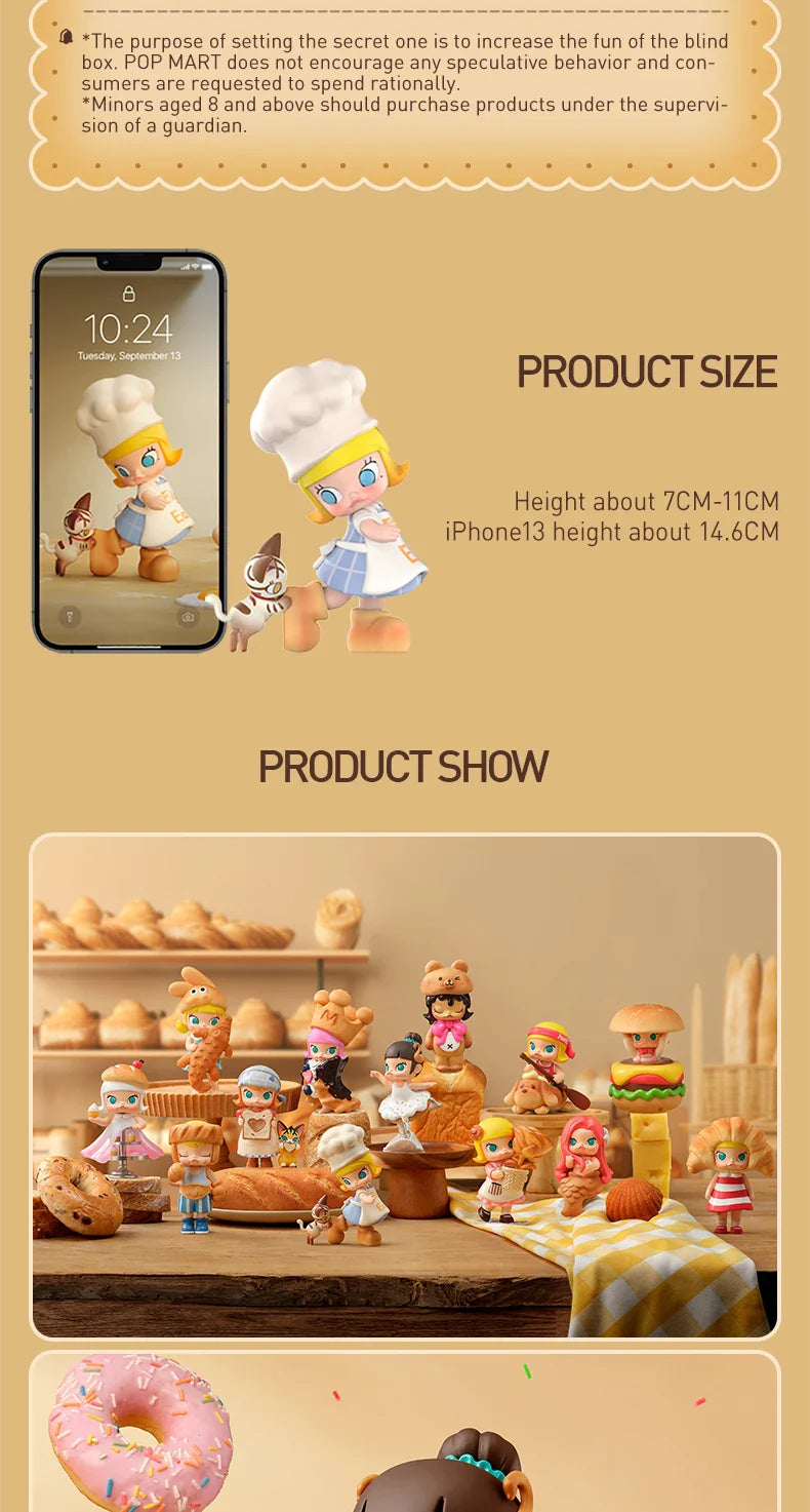 Genuine Pop Mart Molly Carb-Lover Series Figures Blind Box Food - Tophatter Daily Deals