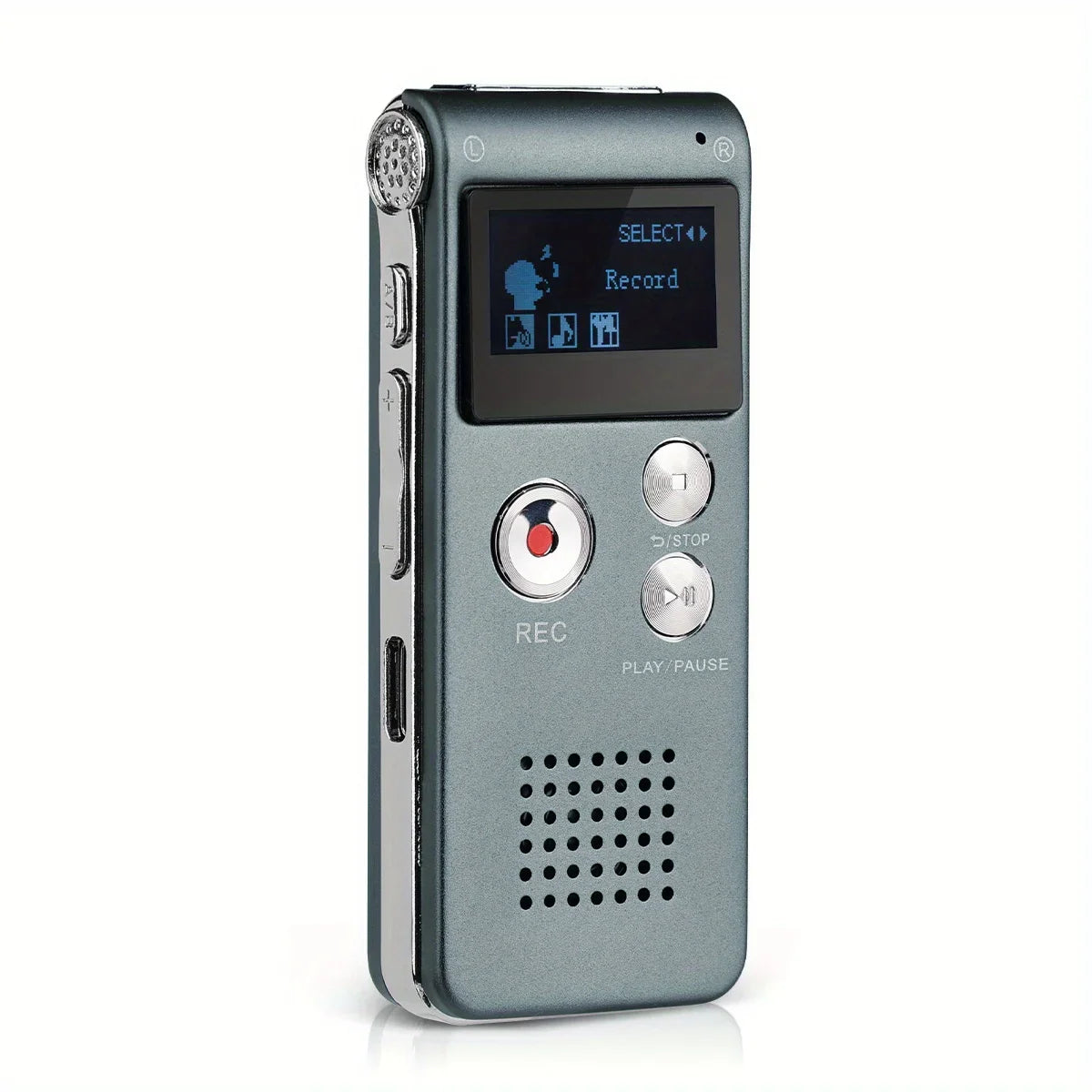 Voice Recorder Voice Activated Mini Recorder for Lectures Grey - Tophatter Daily Deals
