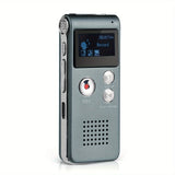 Voice Recorder Voice Activated Mini Recorder for Lectures Grey - Tophatter Daily Deals