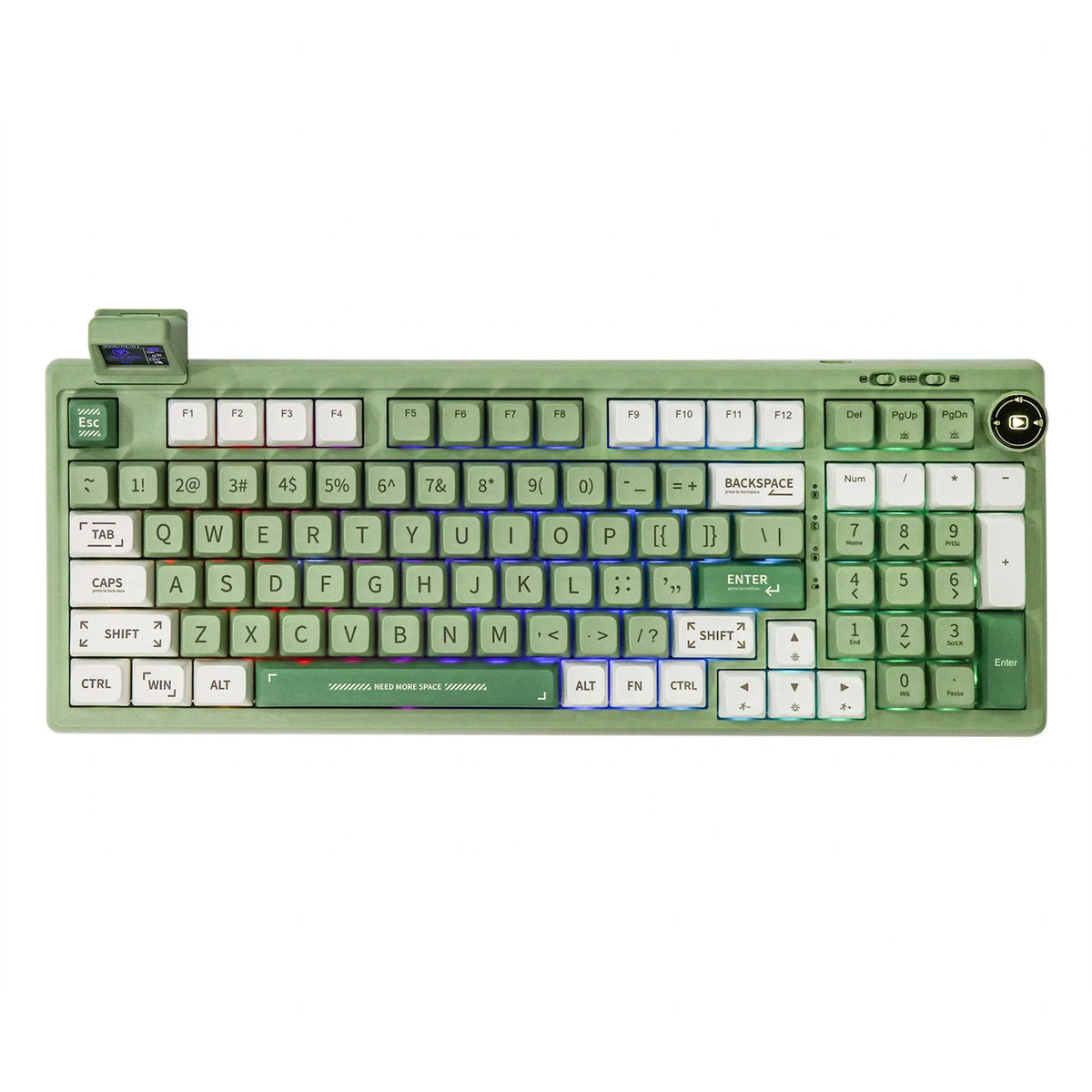 Mechanical Keyboard 97Key 95 Percent Gasket Mini Display - Tophatter Daily Deals