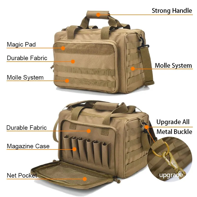 MOLLE Storage Bag Outdoor Shoulder Pack Khaki Duffel Bags - Tophatter Daily Deals
