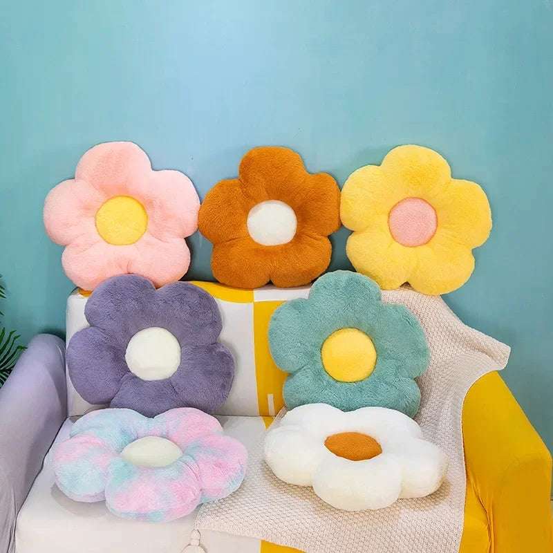 Fresh Colorful Pastel Flower Plush Toy Cushion Flowers - Tophatter Daily Deals