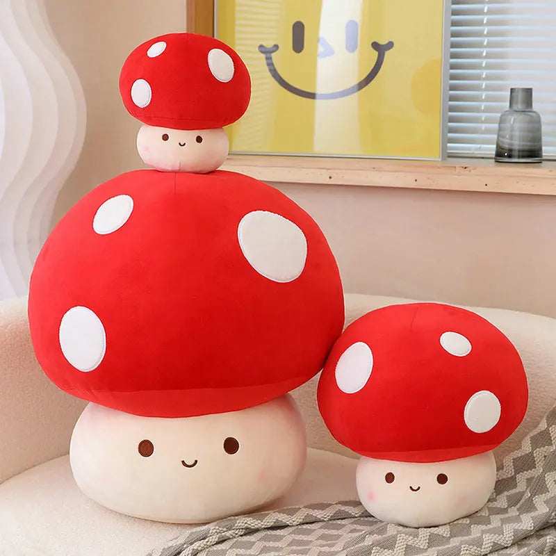 Mushroom Plush Toy Shiitake Mushroom Super Mario Level Up Food - Tophatter Daily Deals